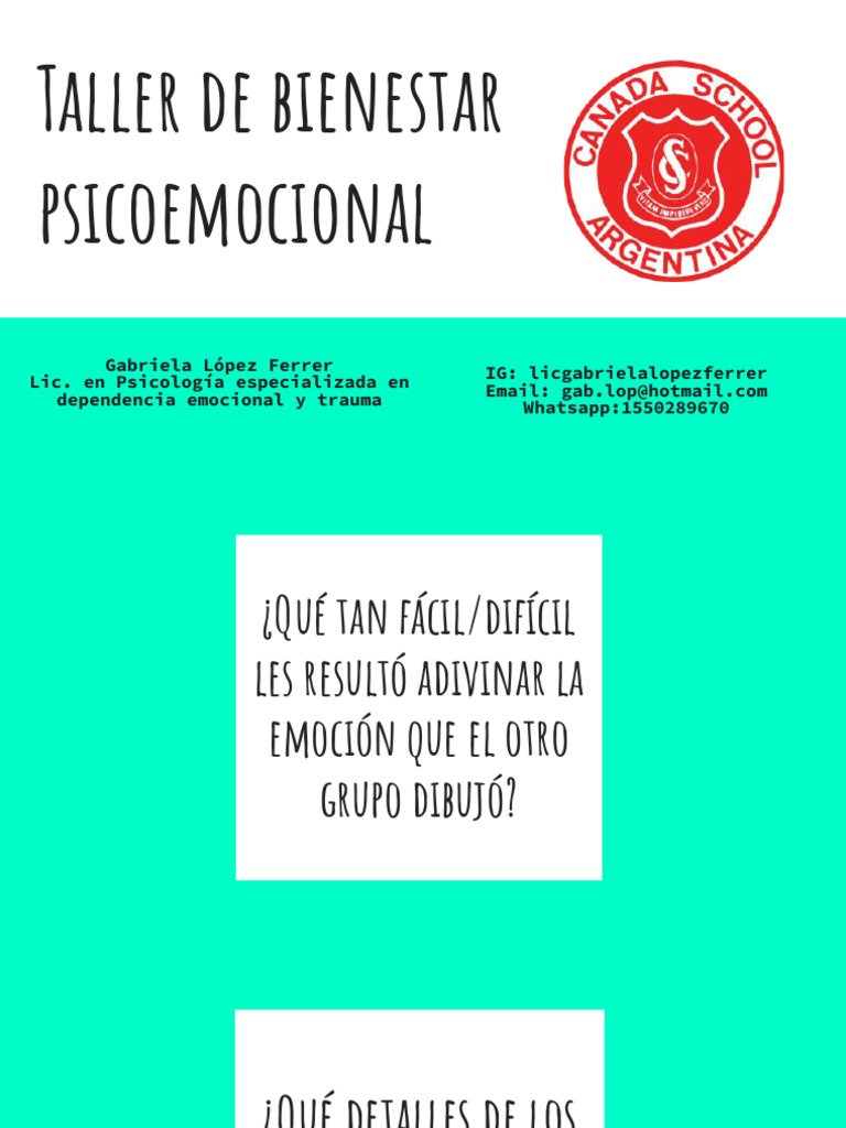 Taller de Regulación Emocional y Bienestar | PDF