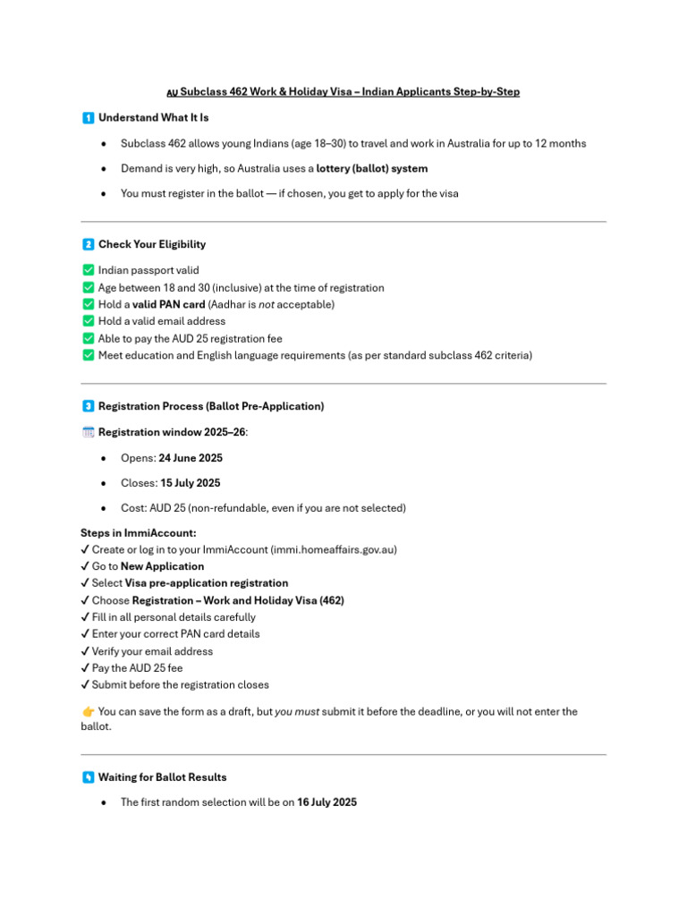 SubClass 462 | PDF | Travel Visa | Government And Personhood
