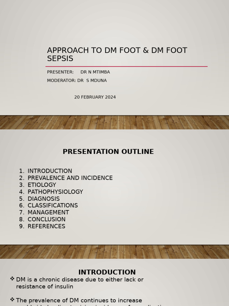 DM Foot Management by Dr. Mtimba | PDF | Diabetes | Peripheral Neuropathy