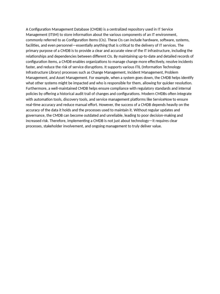 CMDB 1 | PDF
