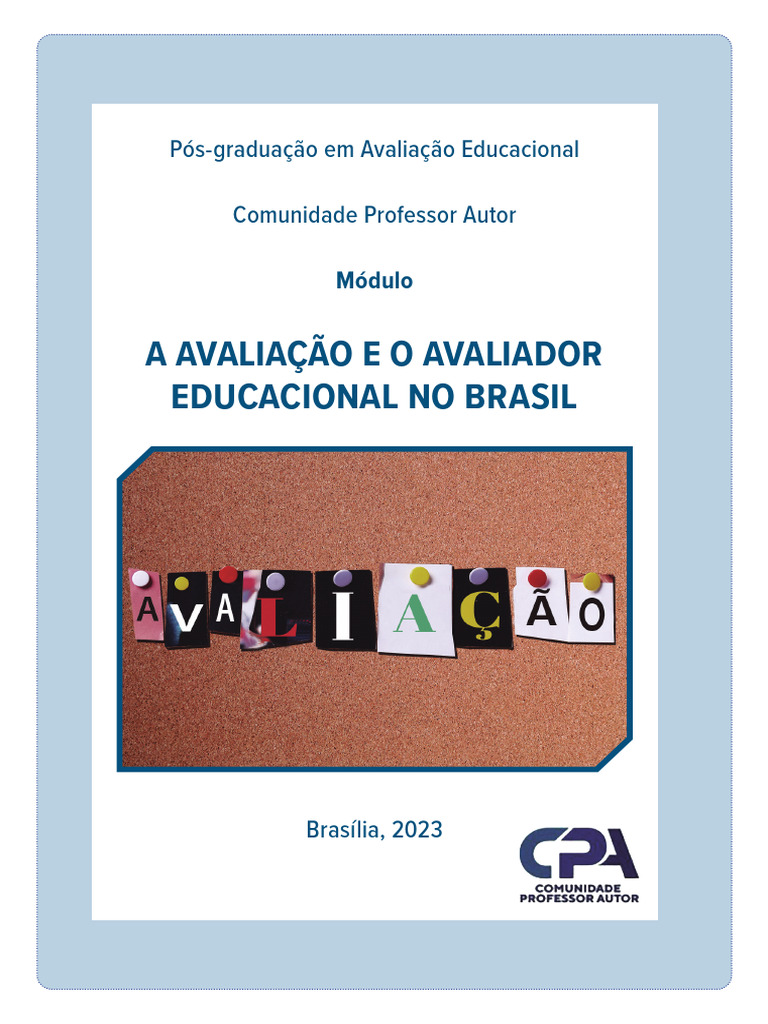 Avaliação Educacional no Brasil: Mercado e Desafios | PDF | Aprendizado ...