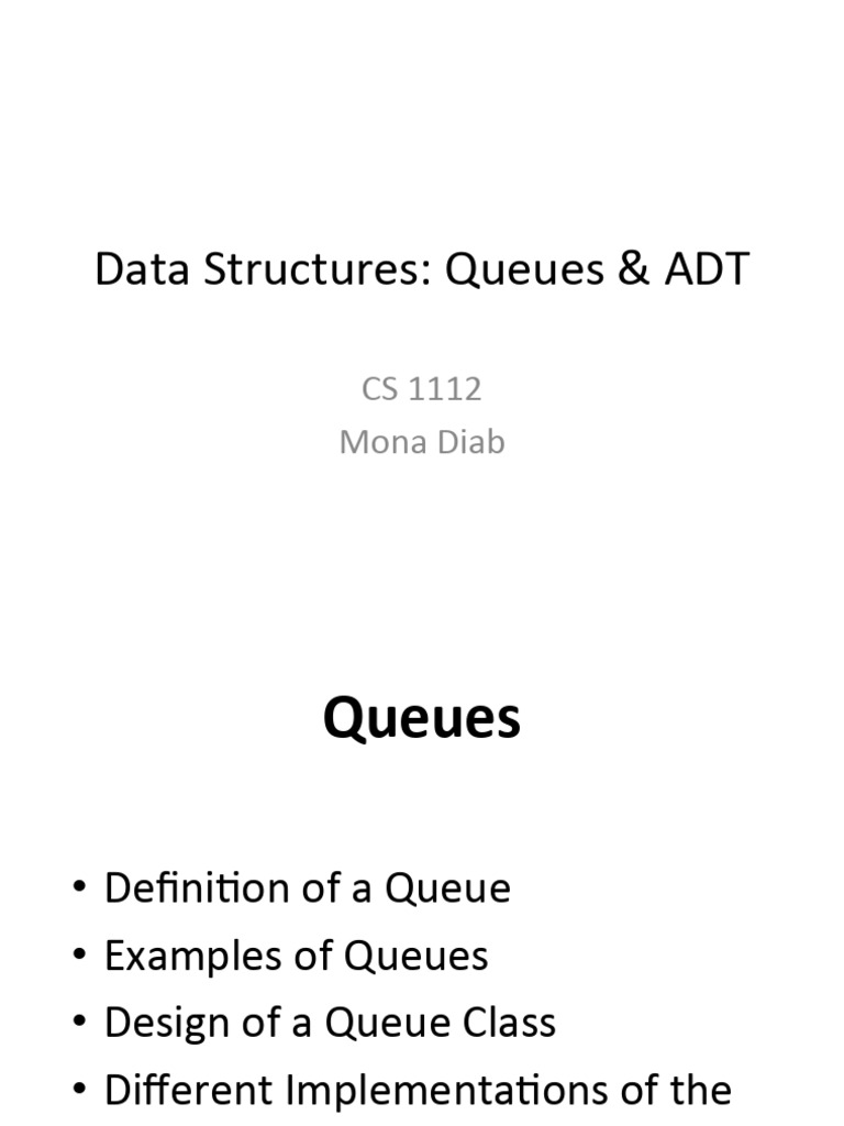 Understanding Queue ADT Concepts | PDF | Queue (Abstract Data Type ...
