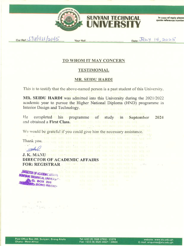 Certificate of Testimony | PDF