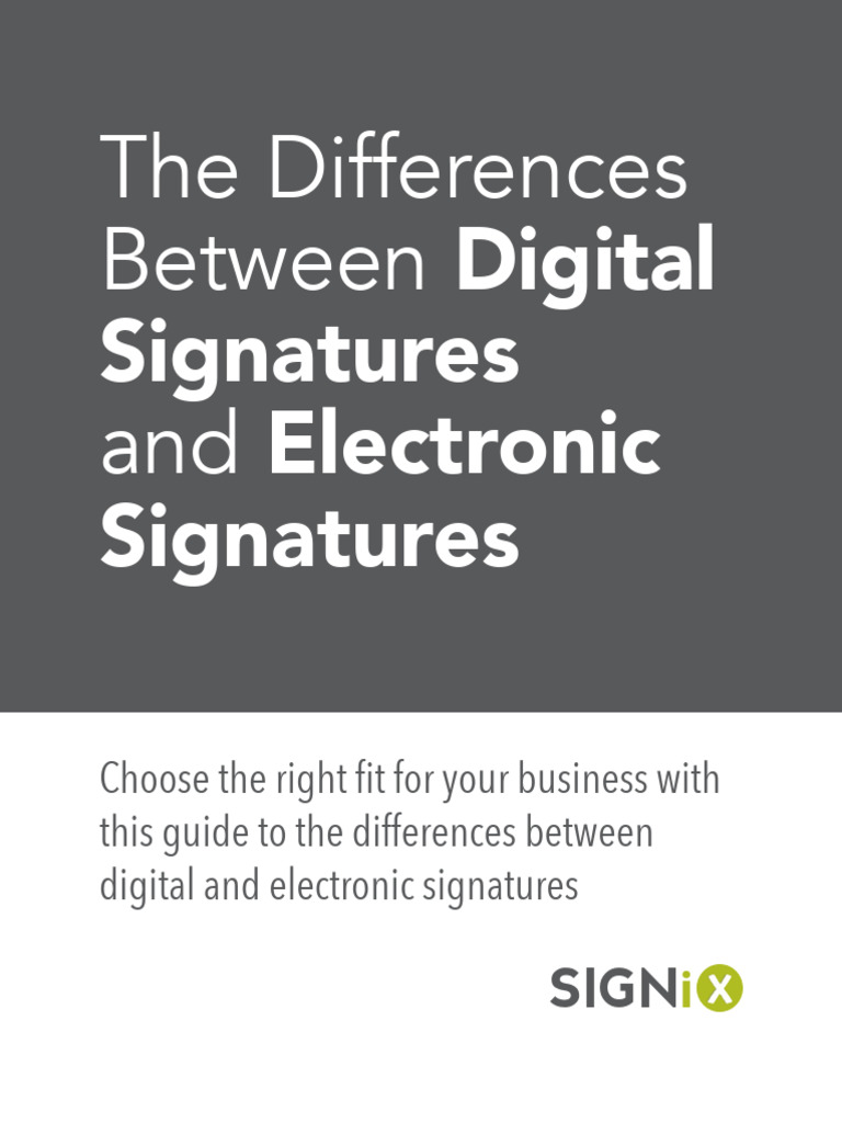 SIGNiX vs. DocuSign: Signature Insights | PDF | Security Engineering ...