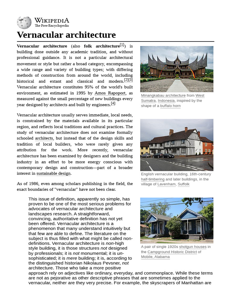 Vernacular Architecture | PDF