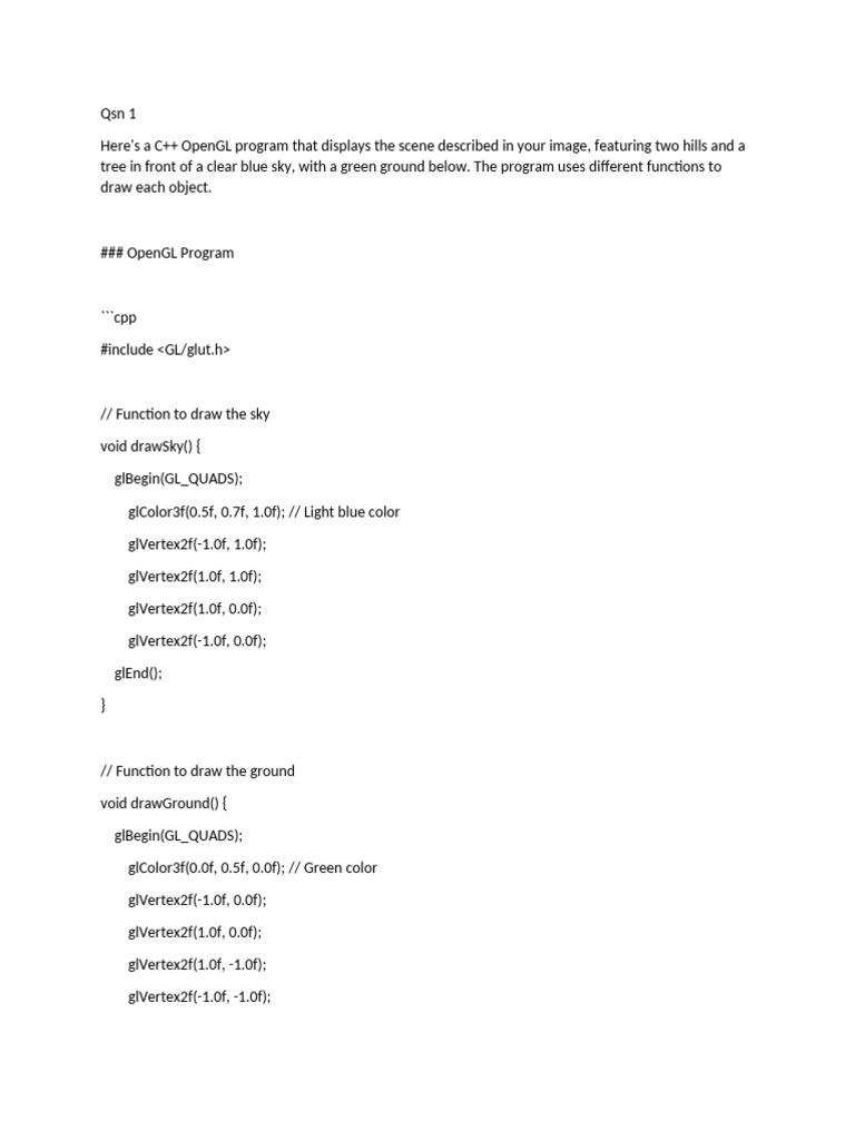 C++ OpenGL Teapot and Triangle Scene | PDF | Computer Data Storage ...