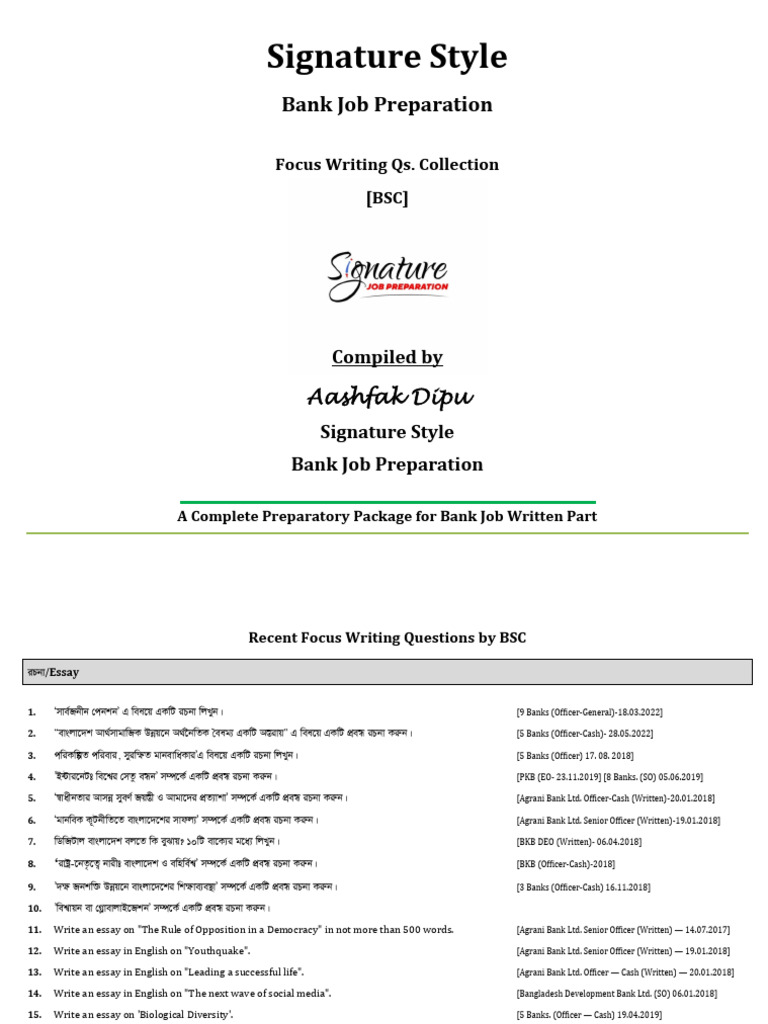 All Focus Writing - BSC | PDF | Economies
