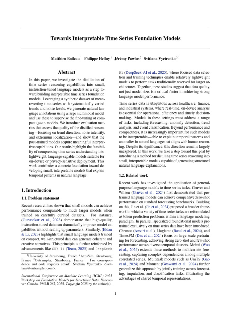 Interpretable Time Series Models | PDF | Time Series