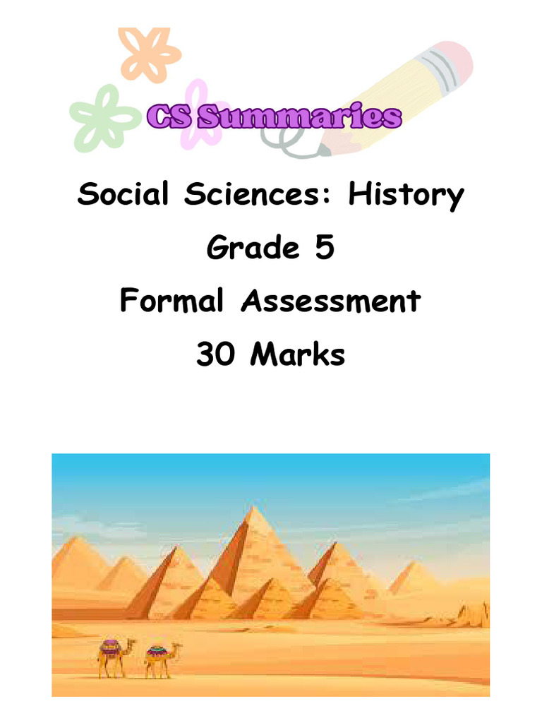Grade 5 Term 3 History Assessment | PDF | Ancient Egypt | Tutankhamun
