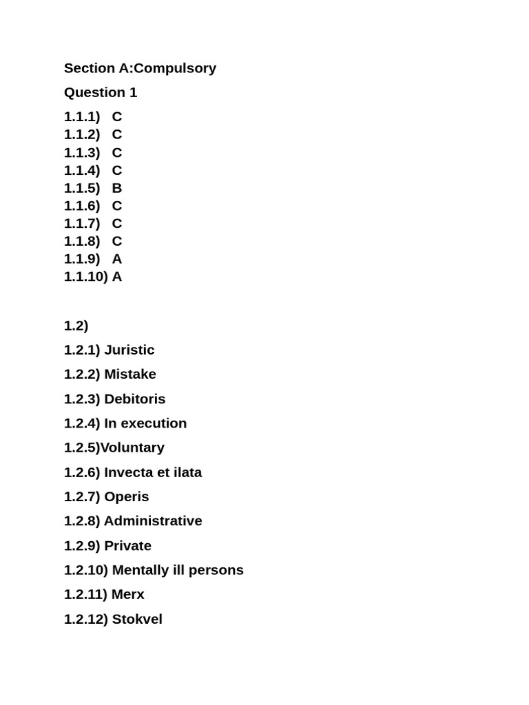 Compulsory Questions and Answers Guide | PDF