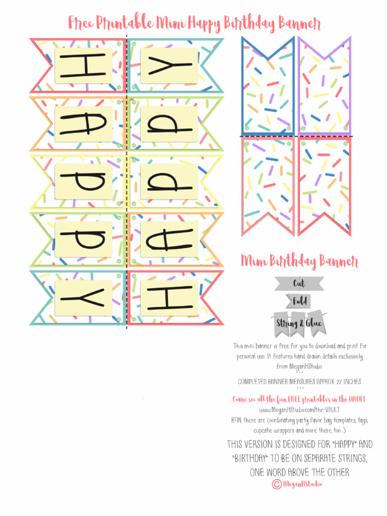 Mini Banner Rainbow Sprinkles 1 | PDF