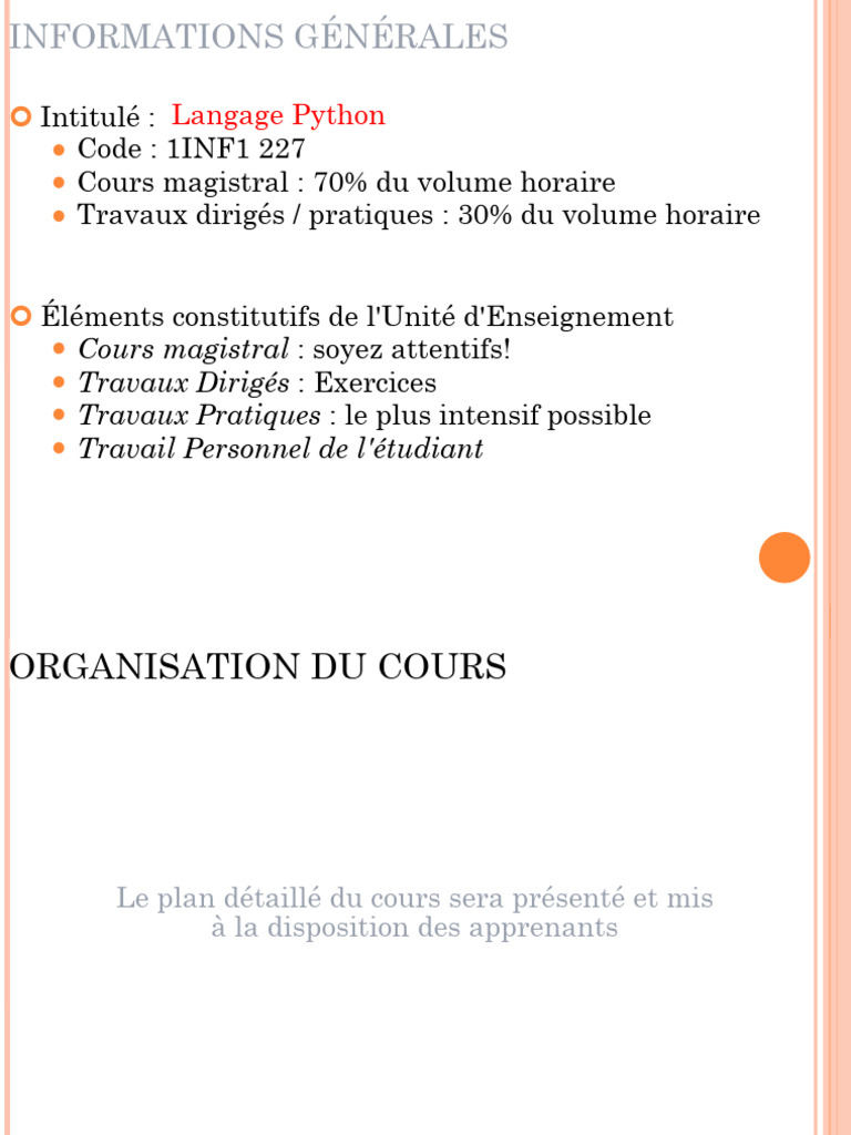 Introduction à la programmation Python | PDF | Compilateur ...