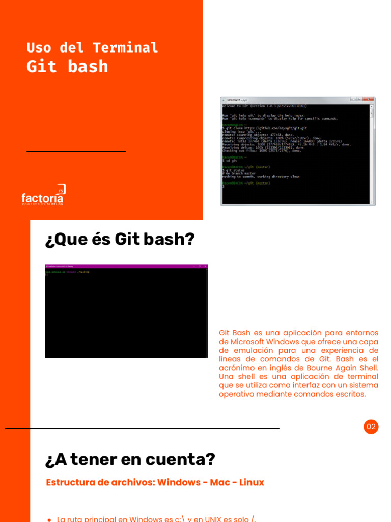 Introducción a Git Bash en Windows | PDF | Archivo de computadora ...