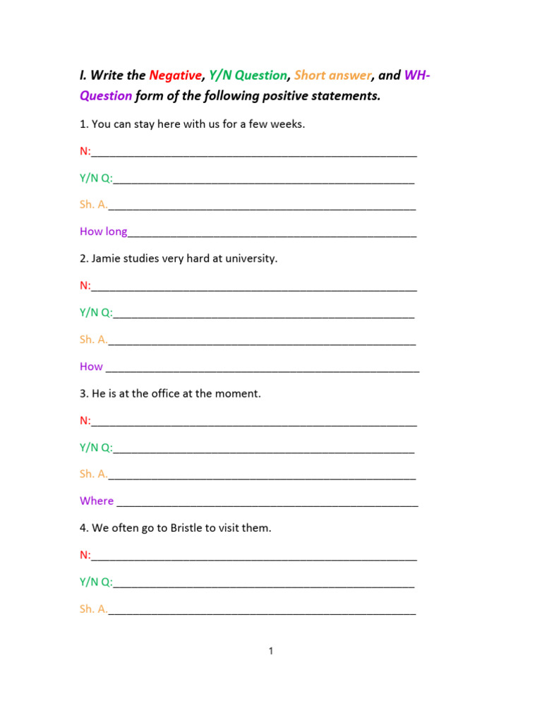 Question Forms and Sentence Completion | PDF | Chess Openings | Chess