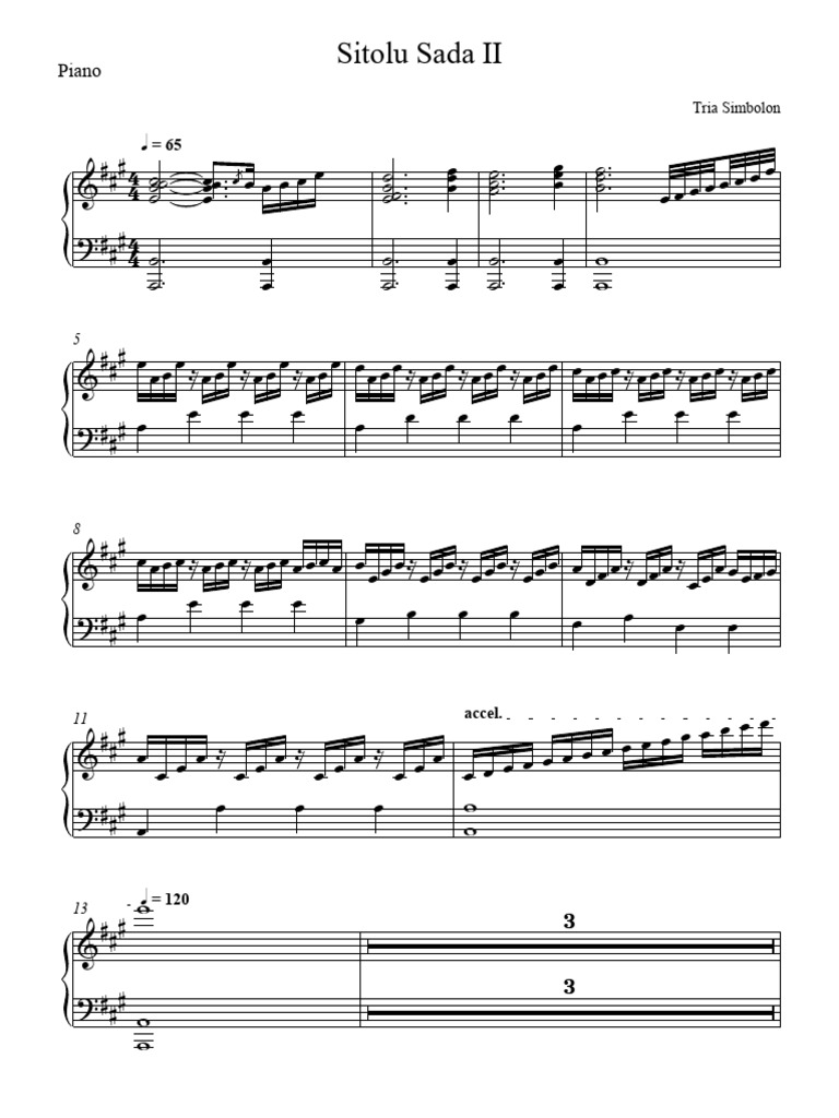 Piano Sitolu Sada II | PDF