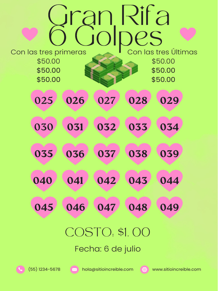 Documento A4 Gran Rifa Moderno Rosa - 20250705 - 102807 - 0000 | PDF