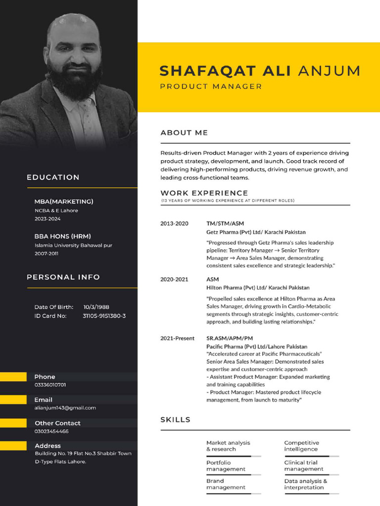 Shafaqat ALi Anjum CV Update - 1 | PDF