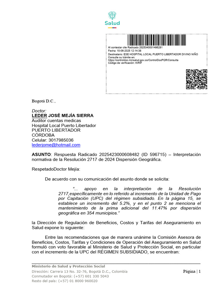 Interpretación de la Resolución 2717 de 2024 | PDF