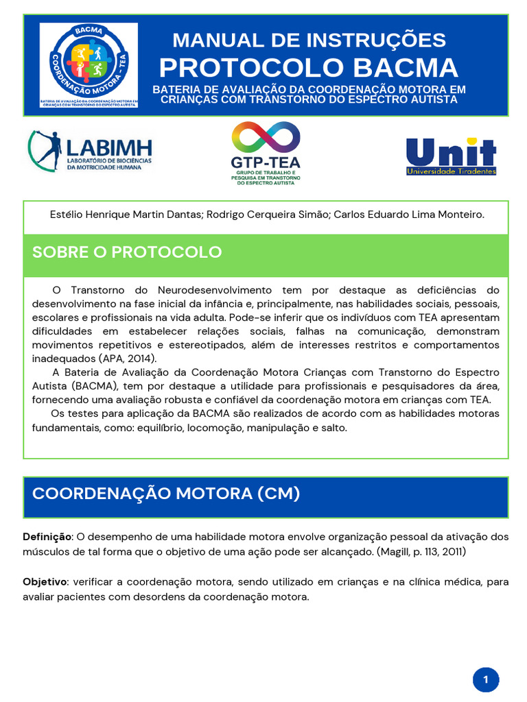 Avaliação da Coordenação Motora em TEA | PDF | Autismo