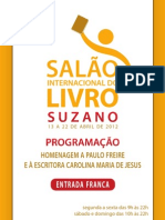 Programação Salão Internacional Do Livro de Suzano