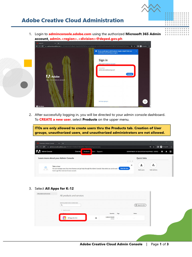 Admin Guide for Creative Cloud Users | PDF