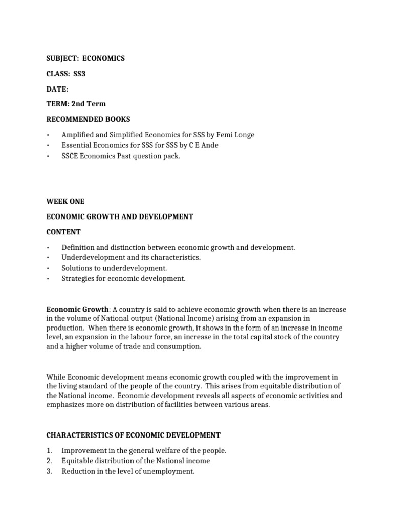 Economic Growth and Development Overview | PDF | Economics | Poverty