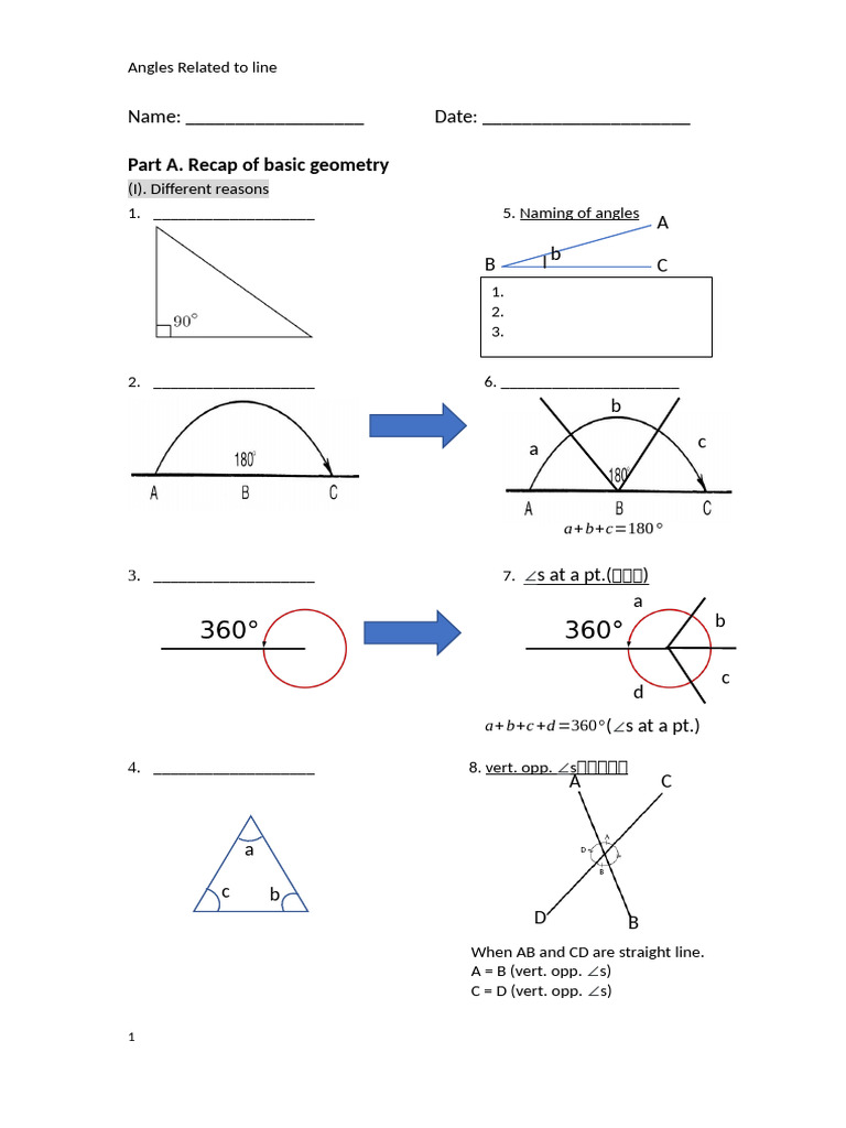 Understanding Angles and Lines | PDF | Angle | Elementary Mathematics
