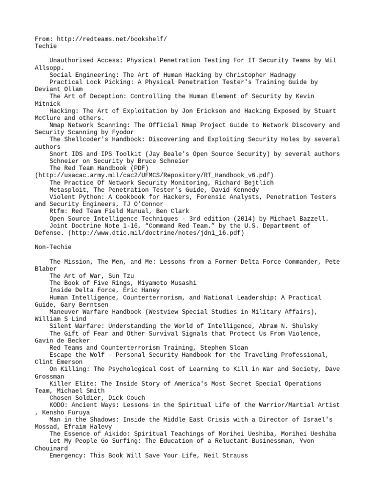 Essential Red Teaming Resources | PDF | Security | Computer Security