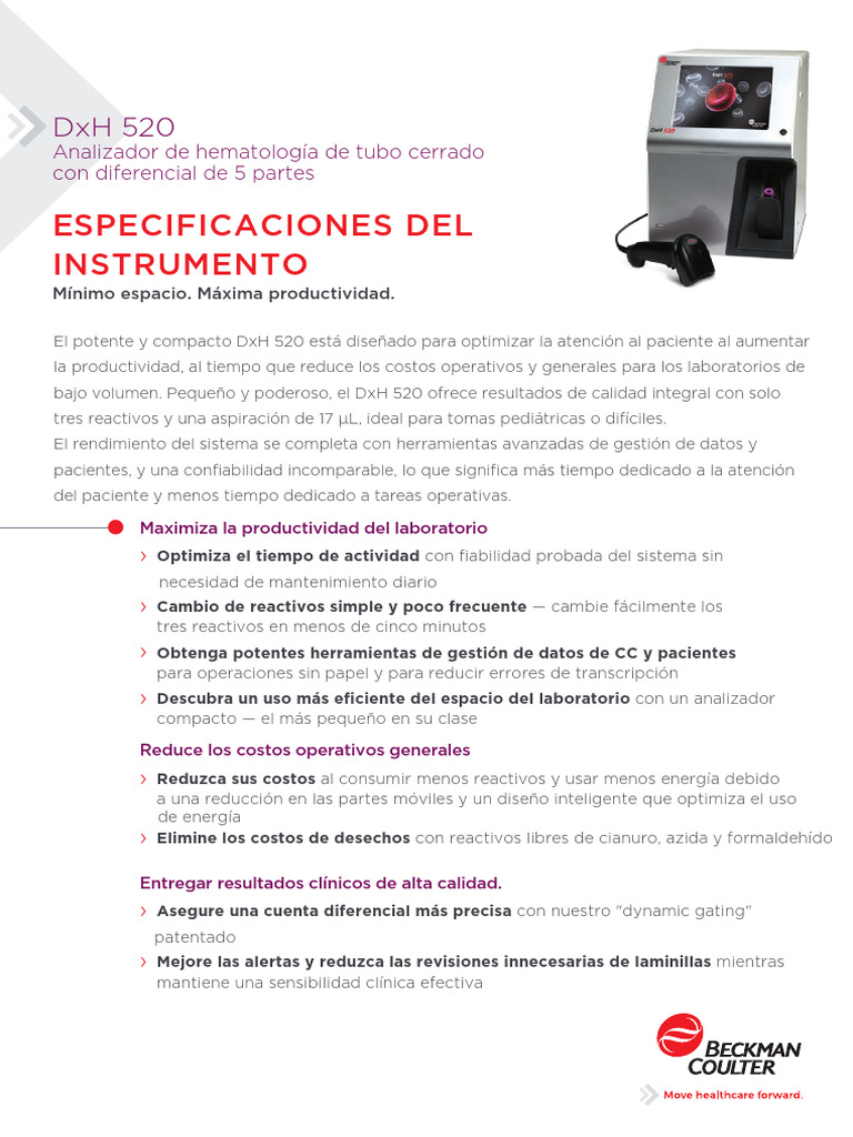Especificaciones del DxH 520 | PDF | Ingeniería de confiabilidad