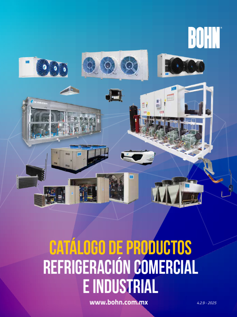 Catálogo de Evaporadores Bohn 2025 | PDF | Termodinámica | Bienes ...