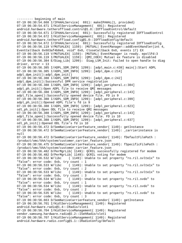Logcat Prev CSC Log | PDF | Telephone | Java (Programming Language)