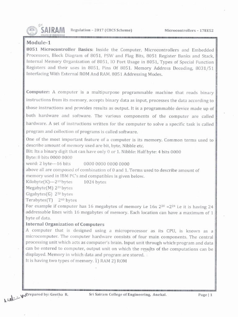 Module 1 To 5 | PDF | Central Processing Unit | Assembly Language