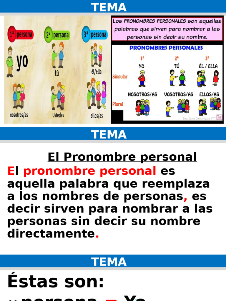 El Pronombre Personal | PDF