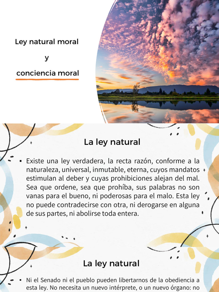 Ley Natural y Conciencia Moral | PDF | La Ley natural | Moralidad