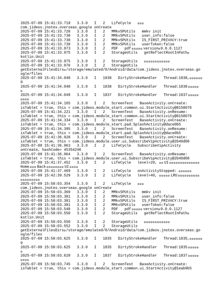 App Lifecycle and Initialization Logs | PDF | Software Engineering ...