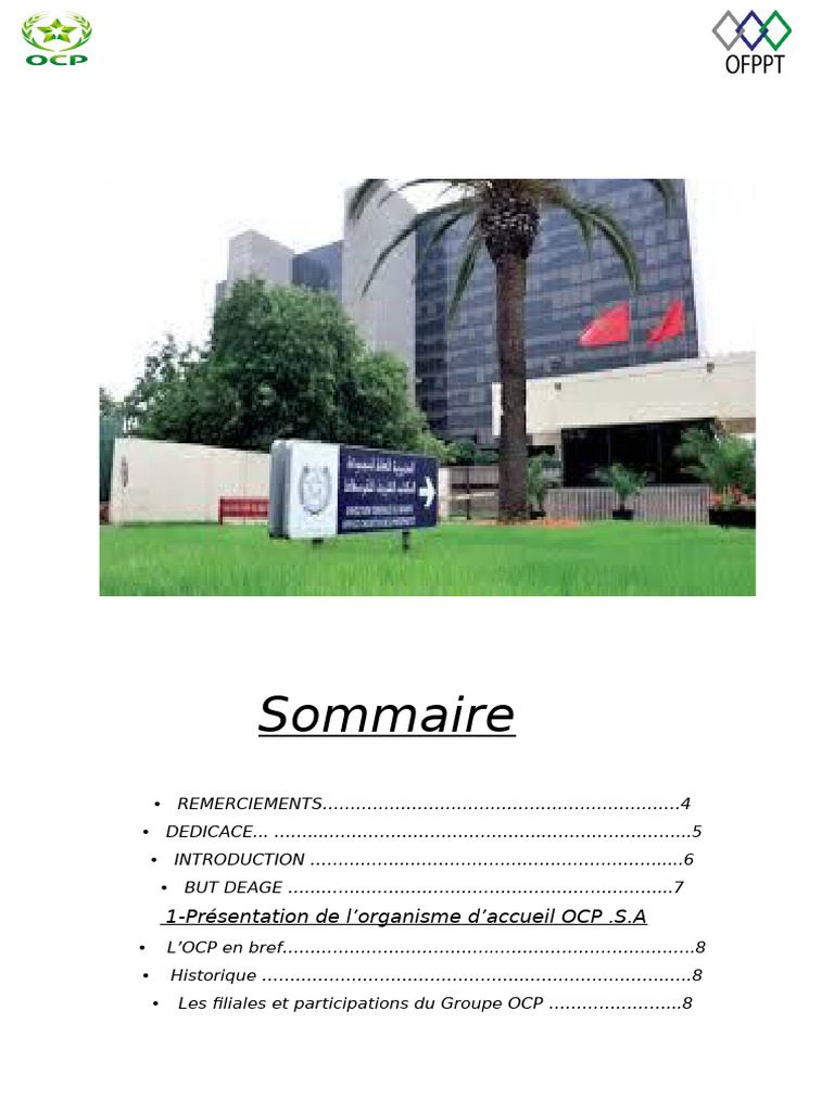 Rapport de stage au service informatique OCP | PDF | Système de noms de ...