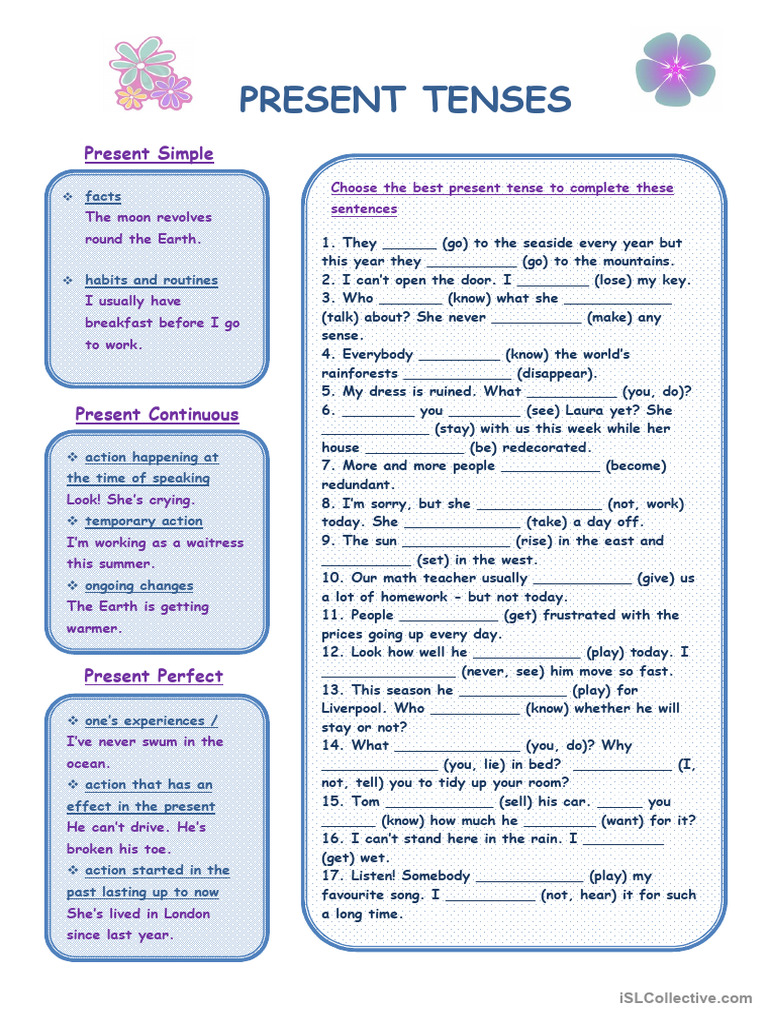Present Tenses: Usage and Examples | PDF | Chess Openings | Chess