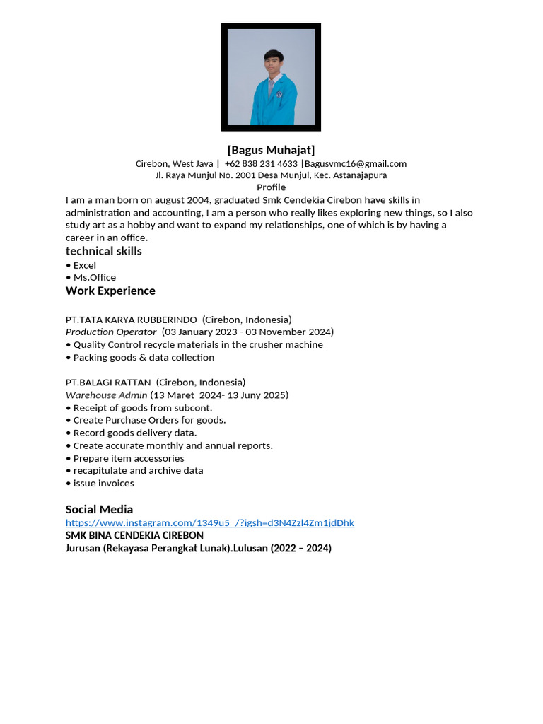 CV for Packing and Administration Roles | PDF