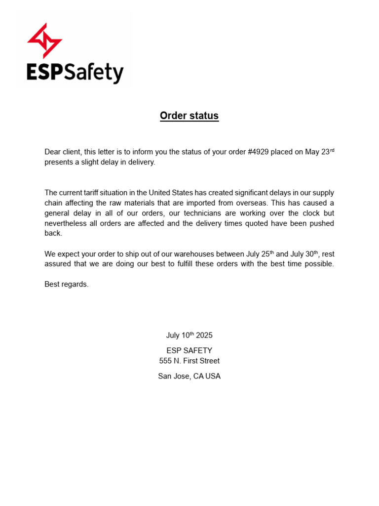 ESP Letter | PDF