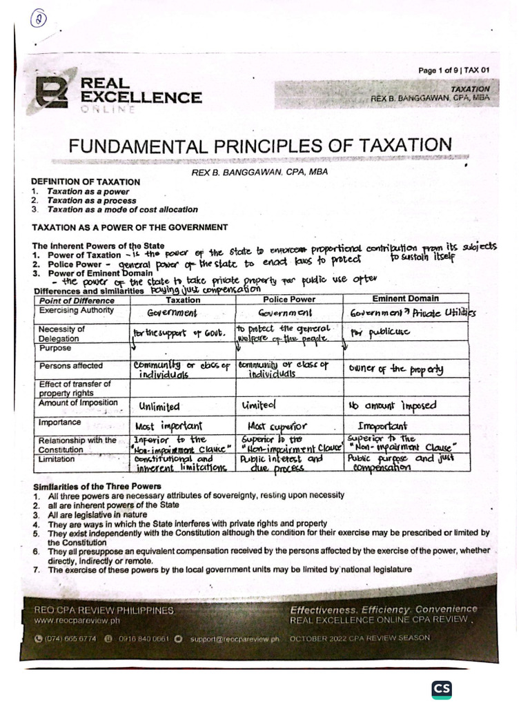 1 Fundamental Principles Of Taxation Pdf