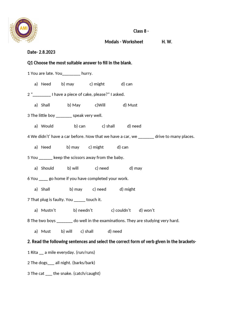 Modal Verbs visual data 2