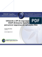 AppSecBR2010 Utilizando API ESAPI Tarcizio