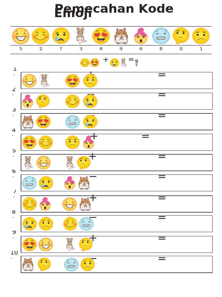 Emoji Code Breaking Puzzles | PDF