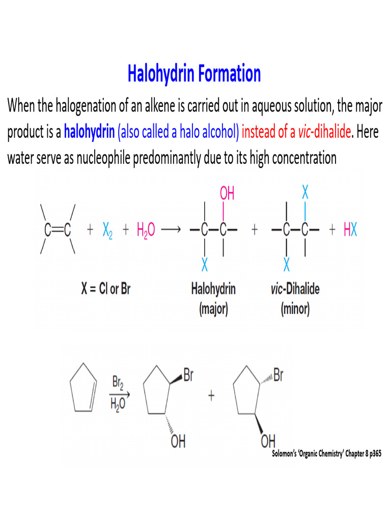Halohydrin Ozonolysis SN1 SN2 | PDF | Chemical Reactions | Chemical ...