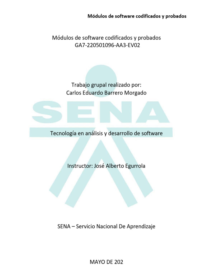 Módulos de Software Codificados y Probados | PDF