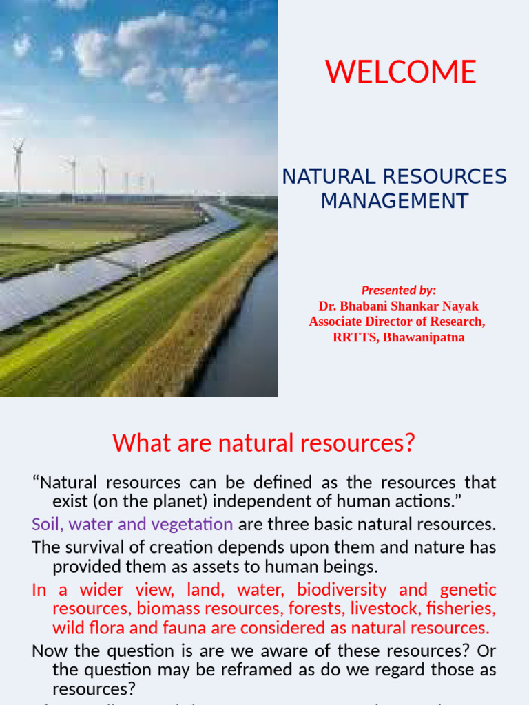 Understanding Natural Resource Management | PDF | Natural Resource ...