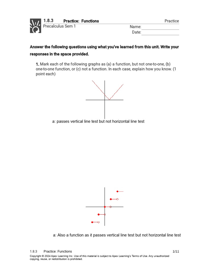 Functions Practice Worksheet | PDF | Fahrenheit | Mathematical Concepts