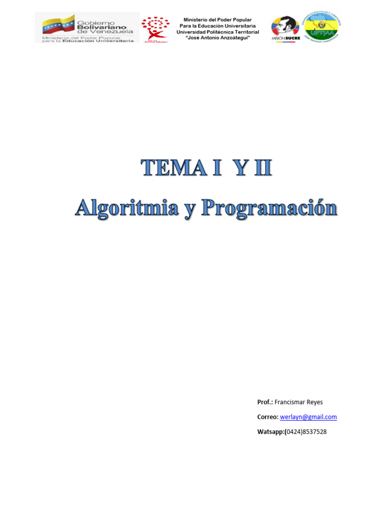 Guia Clase Unidad I y II | PDF | Algoritmos | Tipo de datos