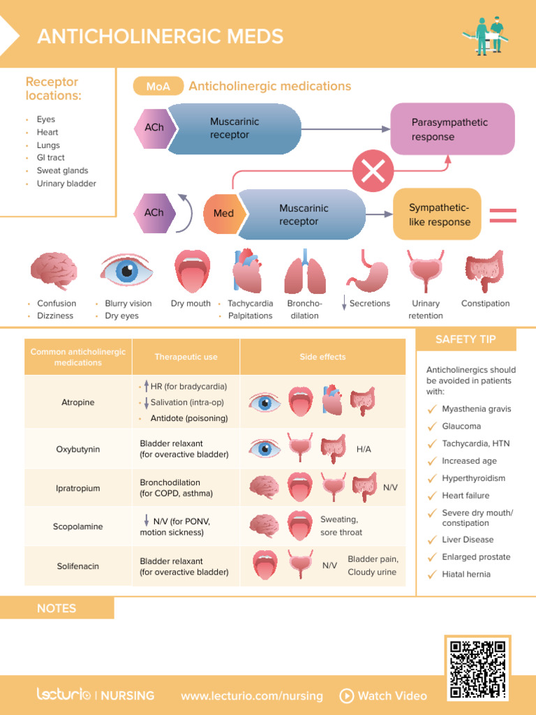Nursing CS AnticholiInergic Meds 08 | PDF | Drugs Acting On The Nervous ...