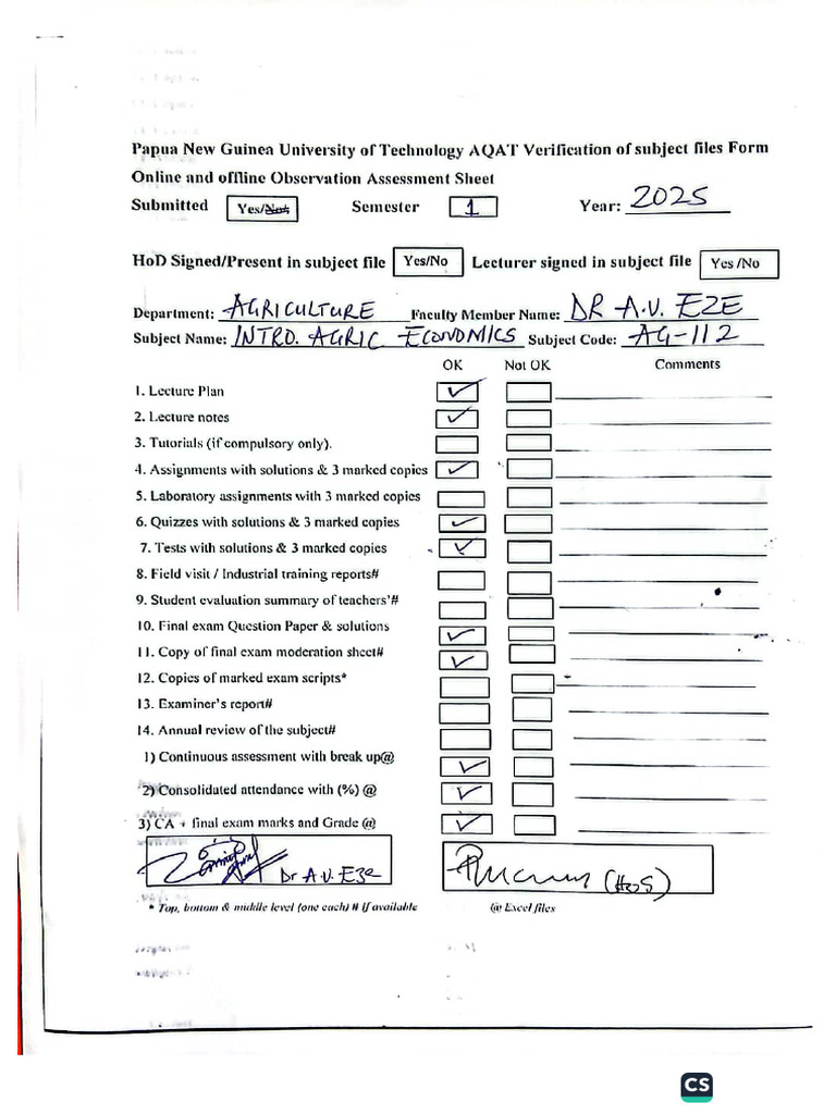 Checklist | PDF